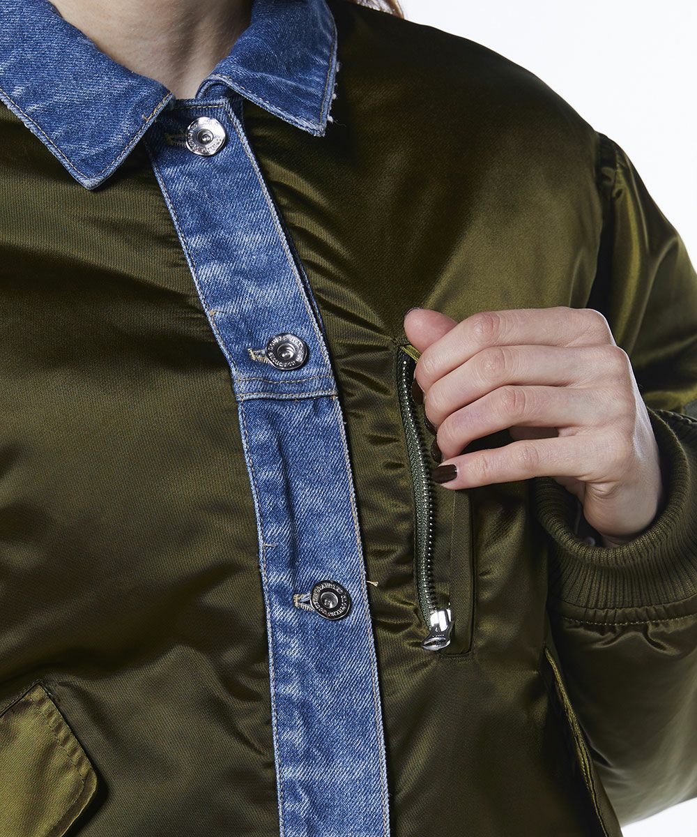 DSC / ナイロンサテン×13oz デニム MA-1ジャケット OUTERS Night STORE