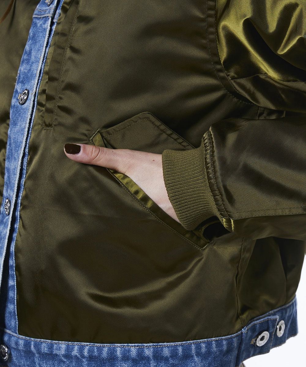 DSC / ナイロンサテン×13oz デニム MA-1ジャケット OUTERS Night STORE