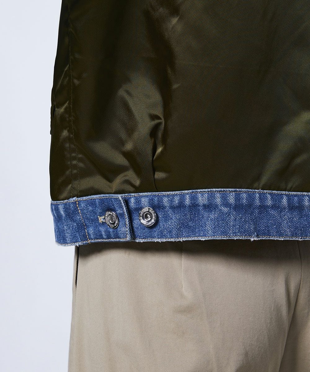 DSC / ナイロンサテン×13oz デニム MA-1ジャケット OUTERS Night STORE