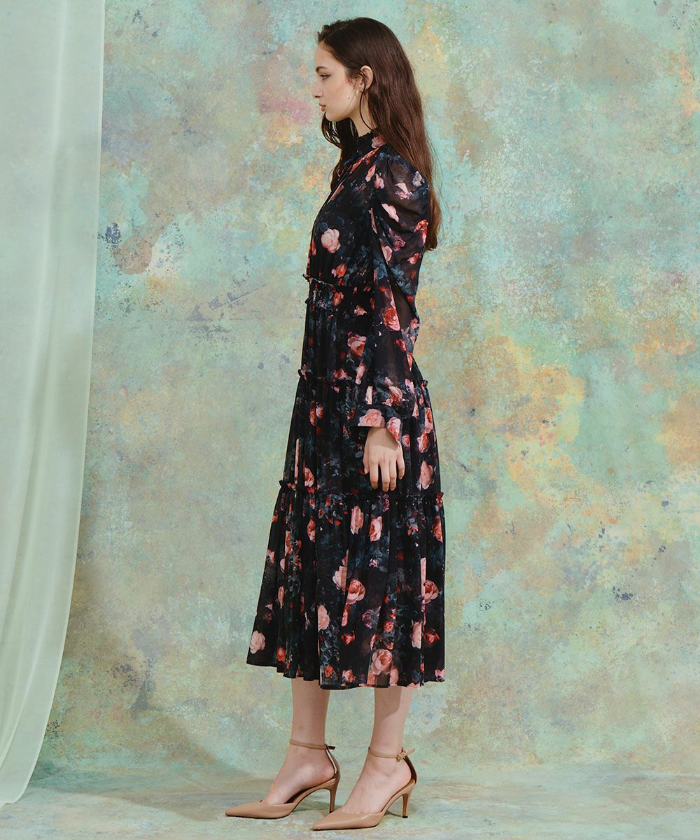 CORCOVADO / シフォンフラワードレス DRESS Night STORE | ダブル