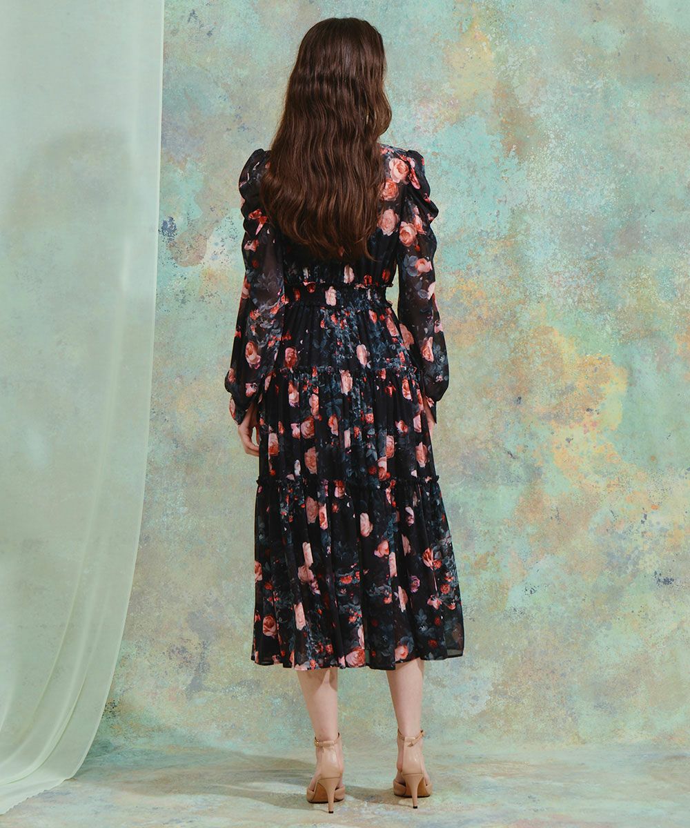 CORCOVADO / シフォンフラワードレス DRESS Night STORE | ダブル