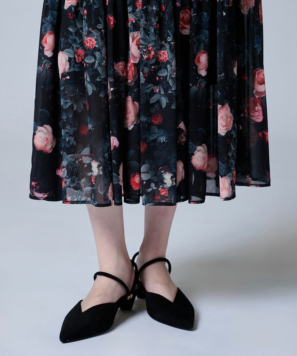CORCOVADO / シフォンフラワードレス DRESS Night STORE | ダブル