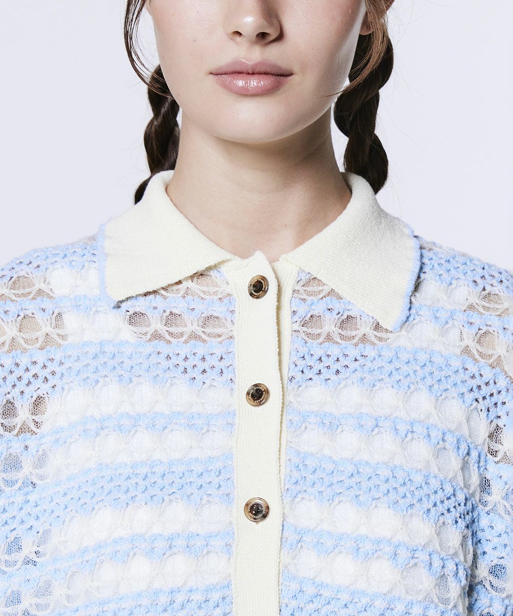 Sov. / 柄編みニットシャツ(SALE) TOPS Night STORE | ダブル