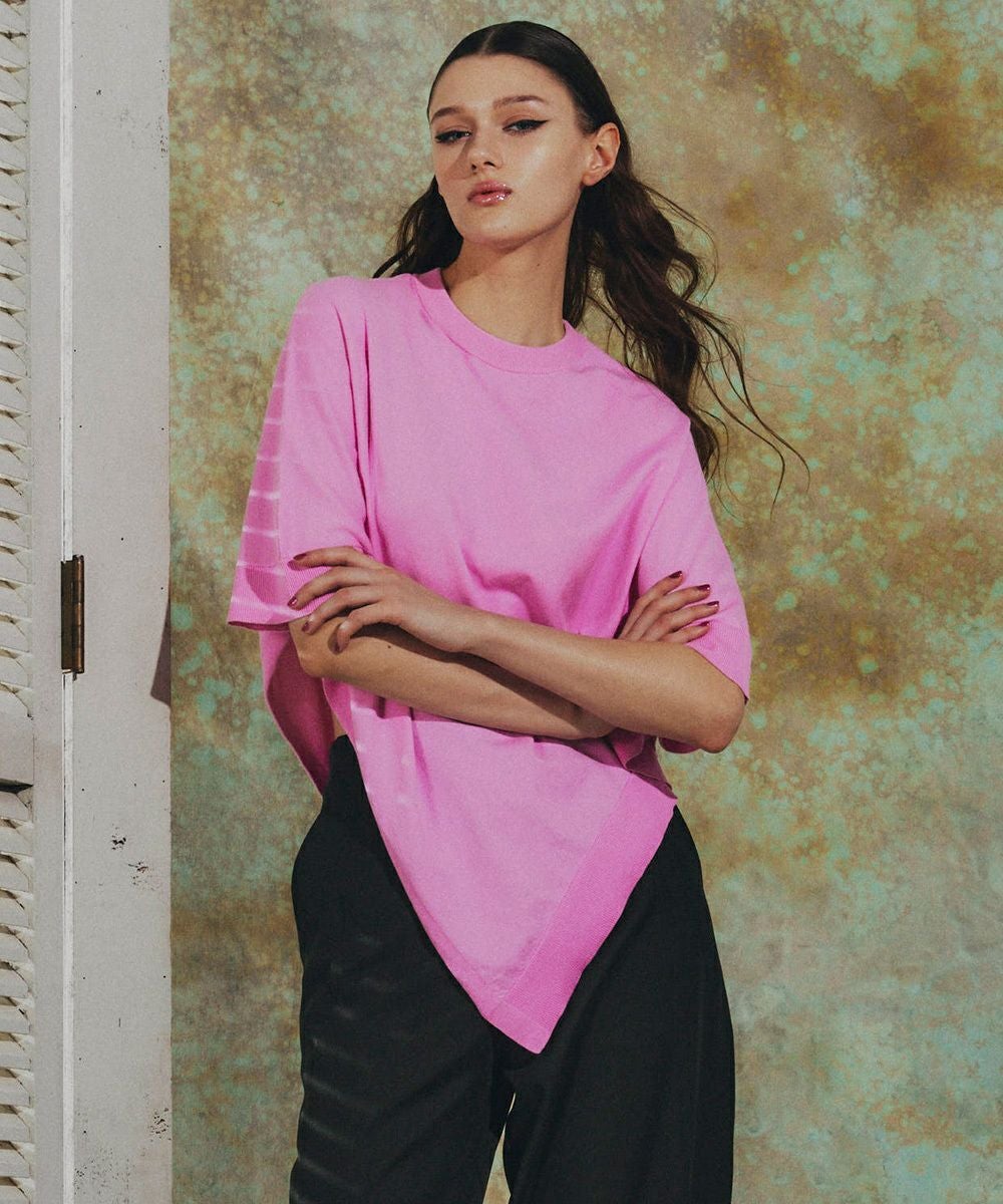 Sov. / ウール天竺 アシンメトリーニット(SALE) TOPS Night STORE
