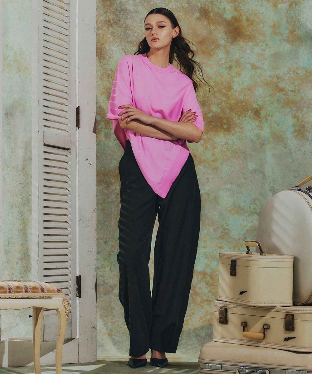 Sov. / ウール天竺 アシンメトリーニット(SALE) TOPS Night STORE