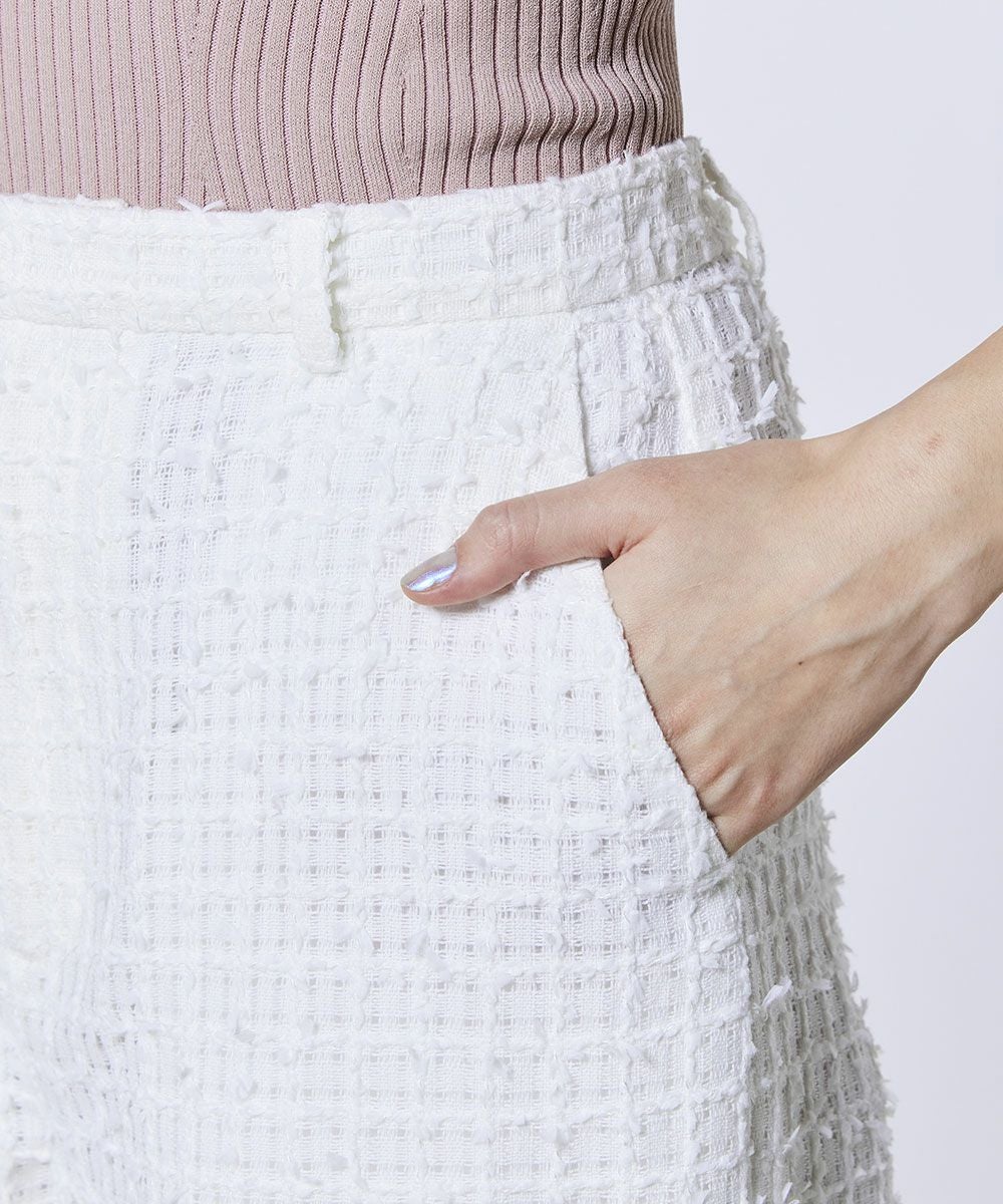 Sov. / ファンシーツイード レースワイドパンツ BOTTOMS Night STORE
