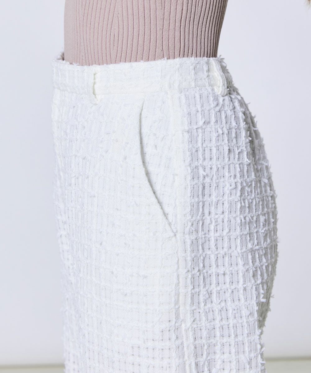 Sov. / ファンシーツイード レースワイドパンツ BOTTOMS Night STORE