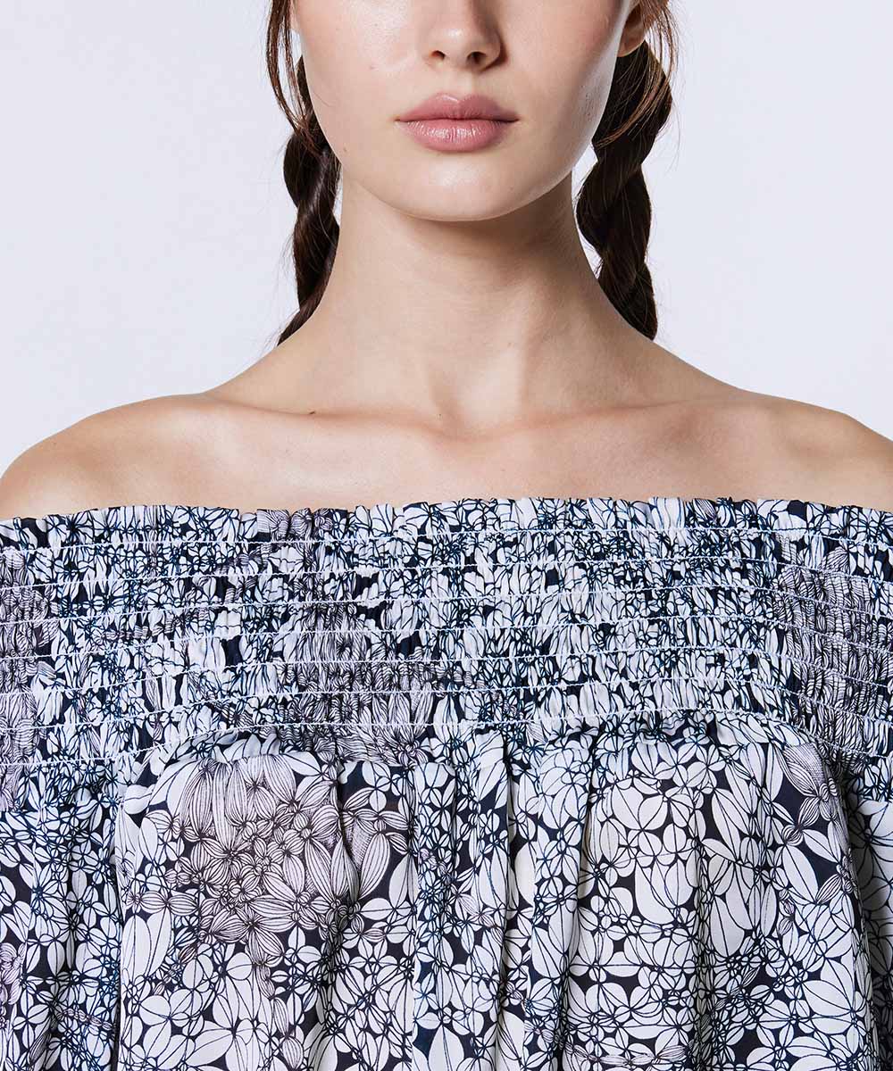 Sov. / シアーサテン オフショルダーティアードワンピース(SALE) DRESS