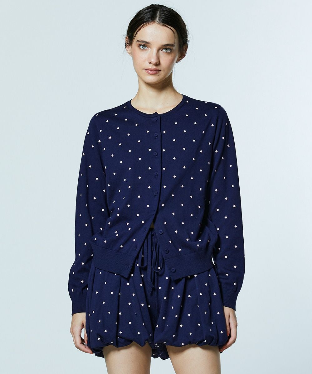 DSC / コットン天竺 ドットカーディガン(SALE) TOPS Night STORE