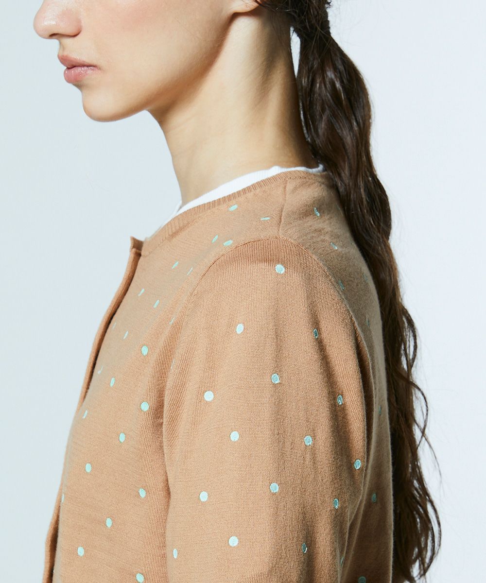 DSC / コットン天竺 ドットカーディガン(SALE) TOPS Night STORE