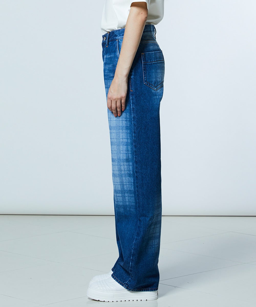 DSC / 12.5oz ユーズドチェック デニムパンツ BOTTOMS Night STORE