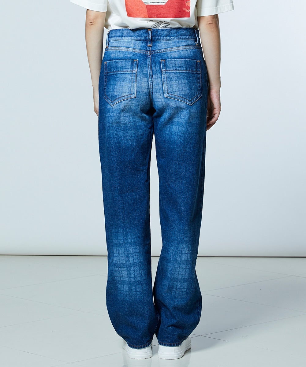 DSC / 12.5oz ユーズドチェック デニムパンツ BOTTOMS Night STORE