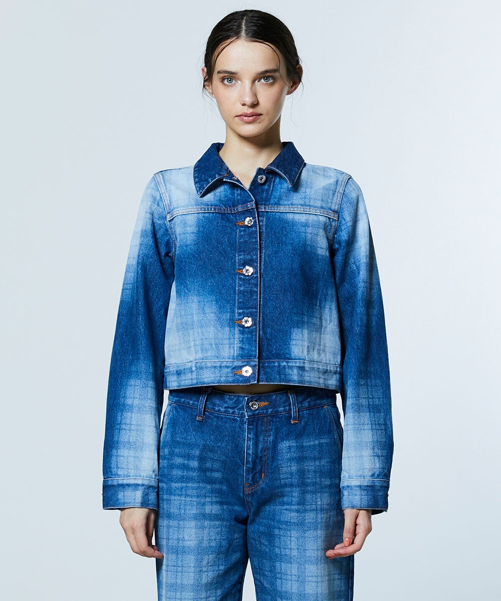 DSC / 12.5oz ユーズドチェック デニムジャケット OUTERS Night STORE