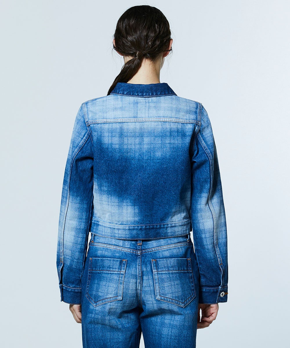 DSC / 12.5oz ユーズドチェック デニムジャケット(SALE) OUTERS Night