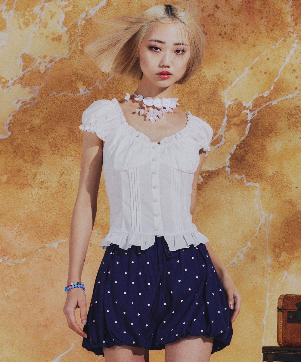 DSC / フラワープリントシフォンブラウス TOPS Night STORE | ダブル