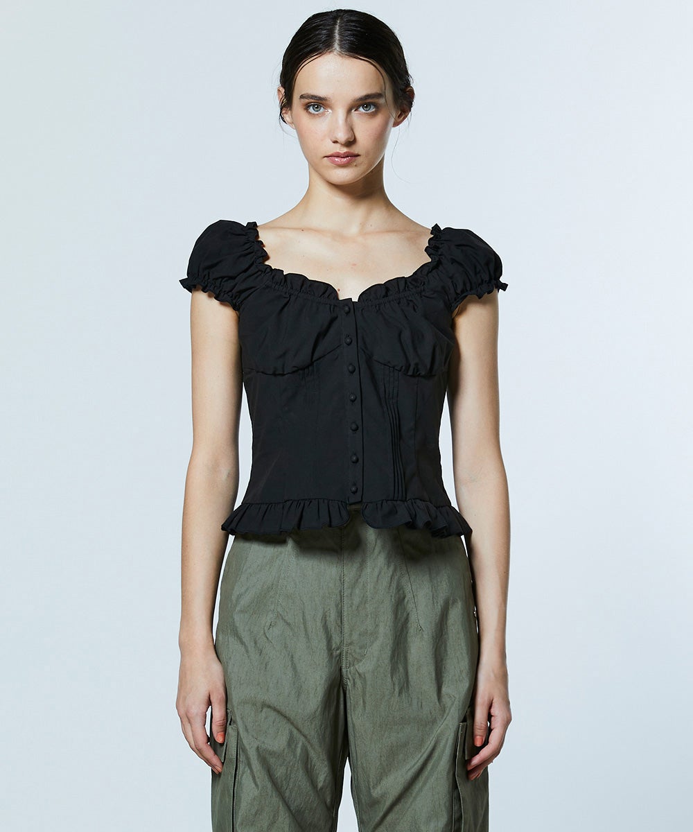 DSC / シャーリングオフショルトップス TOPS Night STORE | ダブル