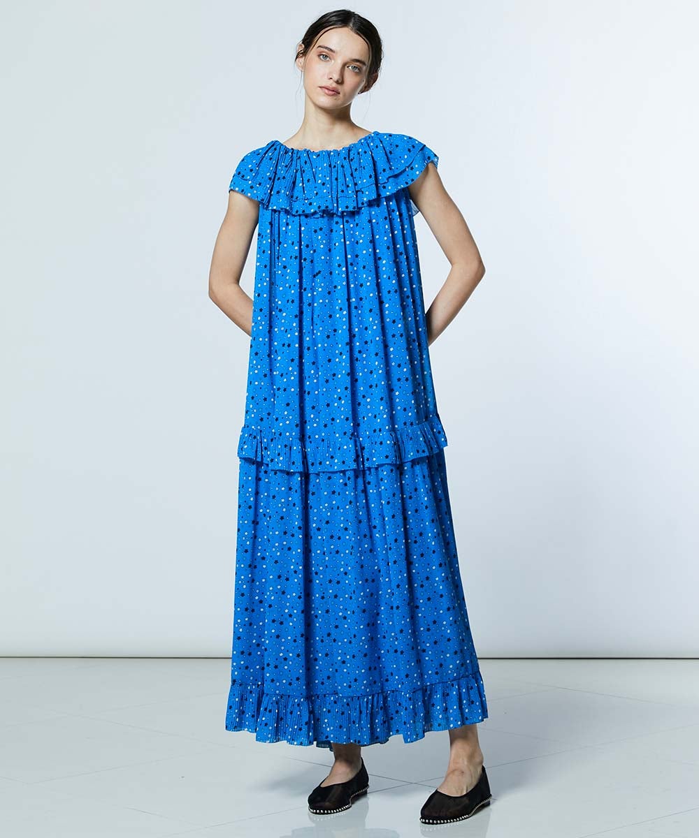 【新品】ソブ sov. シフォンプリーツワンピース/ダブルスタンダード正規品 セール】Sov. lily bell シフォンワンピース（ワンピース）｜DOUBLE
