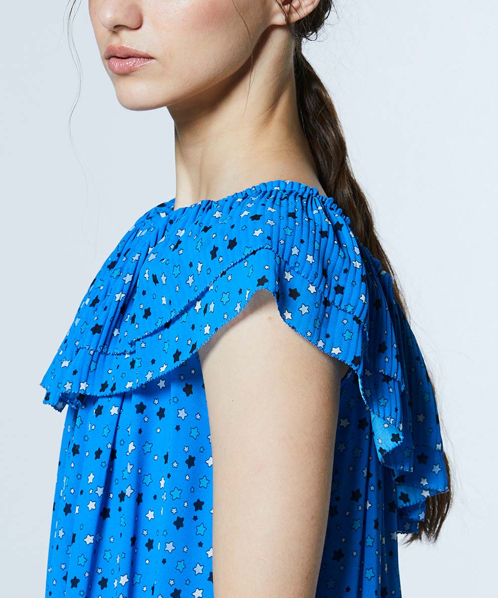 DSC / スター フリルシフォンギャザー2WAYワンピース(SALE) DRESS
