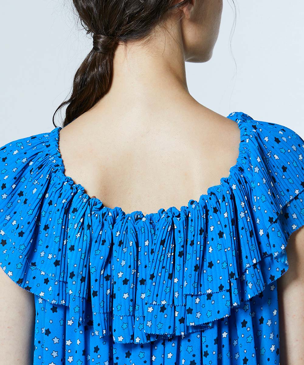 DSC / スター フリルシフォンギャザー2WAYワンピース(SALE) DRESS