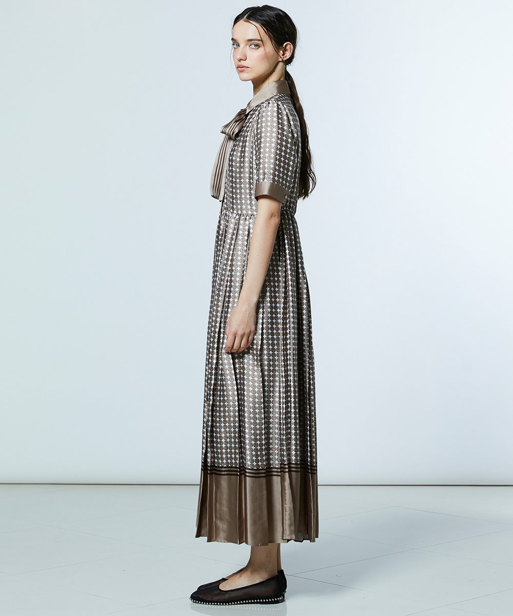 POINT 10%】DSC / サテンプリーツボウタイワンピース DRESS Night