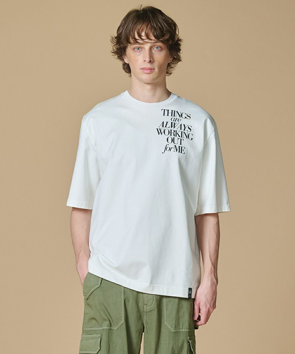 D/him 引揃Long staple バックプリントTシャツ TOPS Night STORE