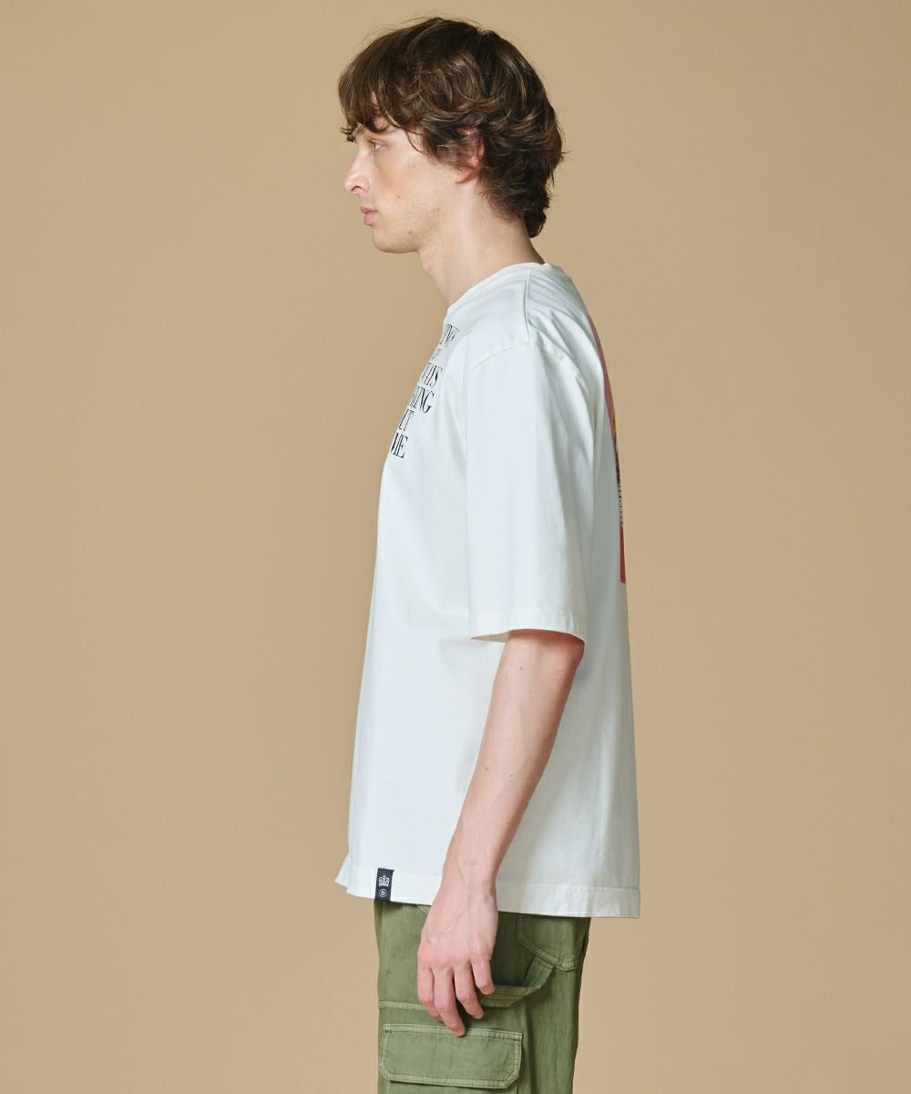 D/him 引揃Long staple バックプリントTシャツ TOPS Night STORE