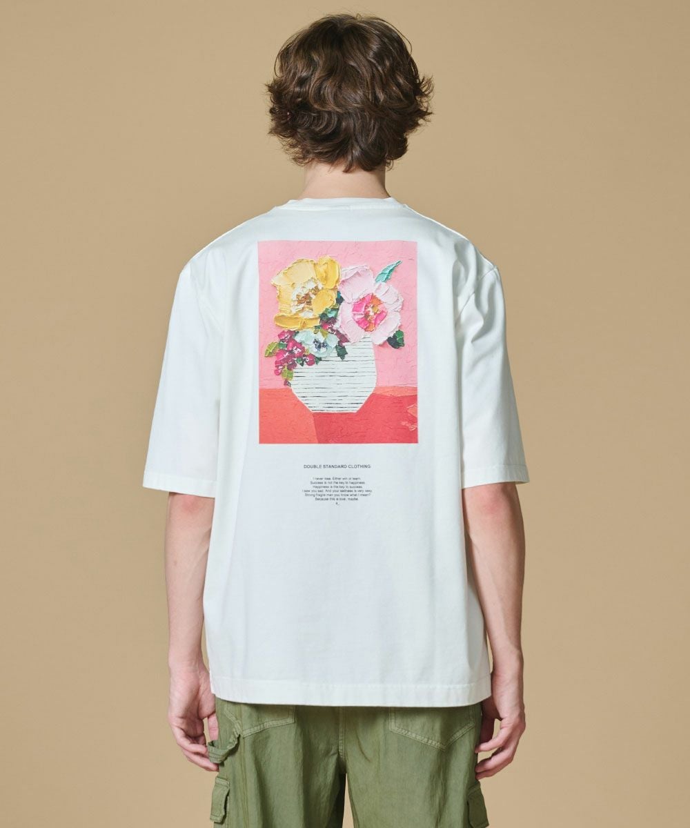 D/him 引揃Long staple バックプリントTシャツ TOPS Night STORE