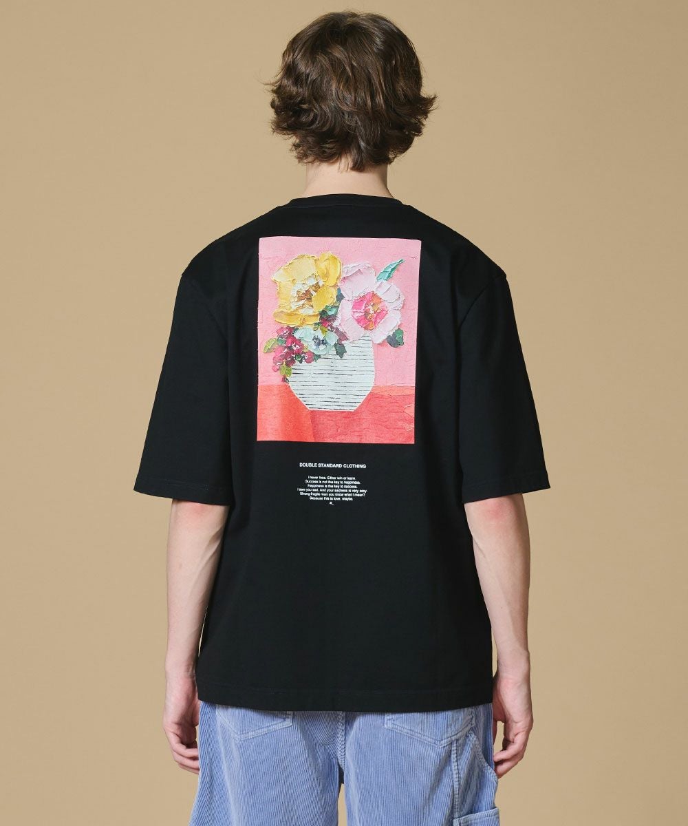 D/him 引揃Long staple バックプリントTシャツ TOPS Night STORE