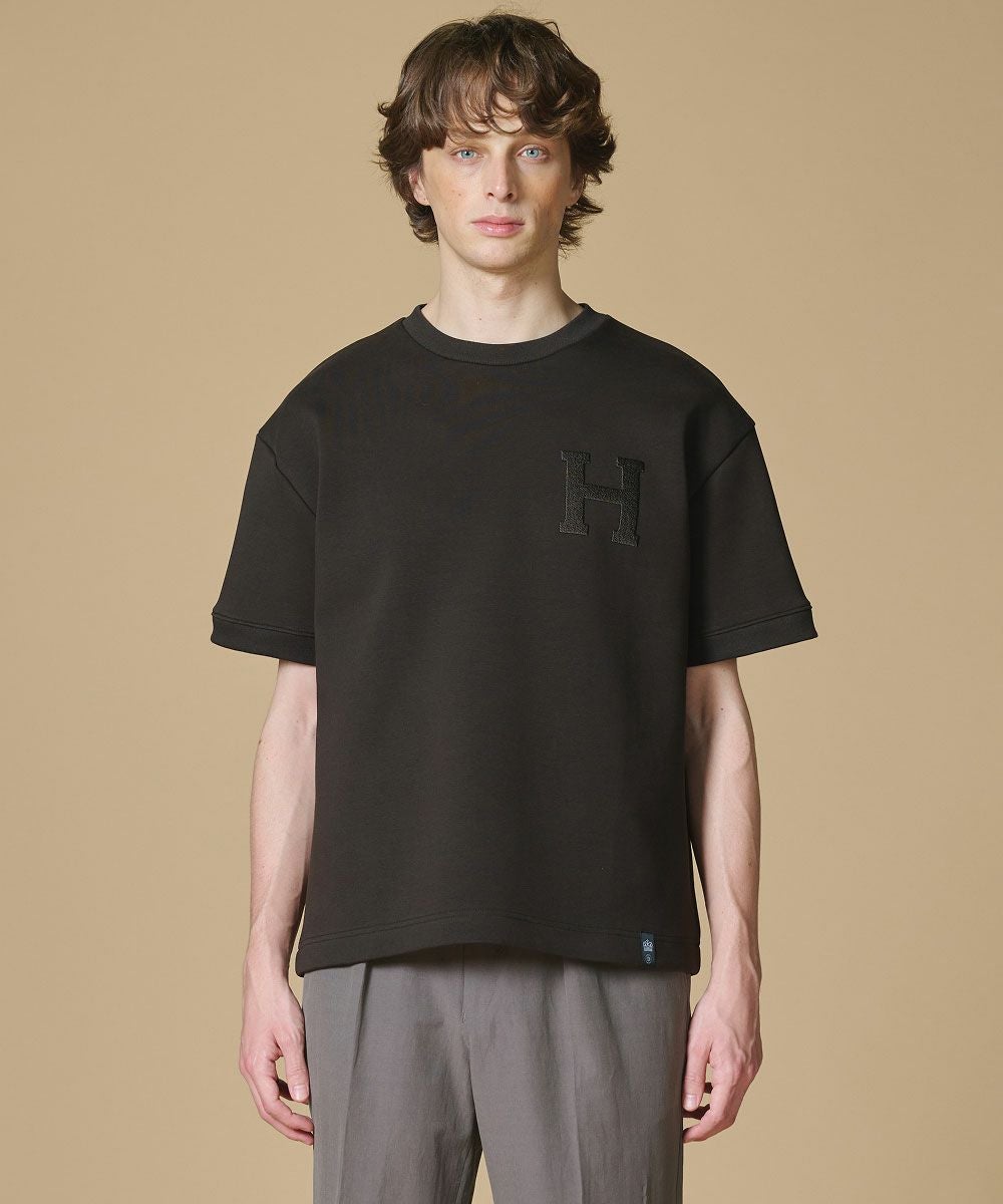 D/him H刺繍 コットンエアーダンボールTシャツ TOPS Night STORE