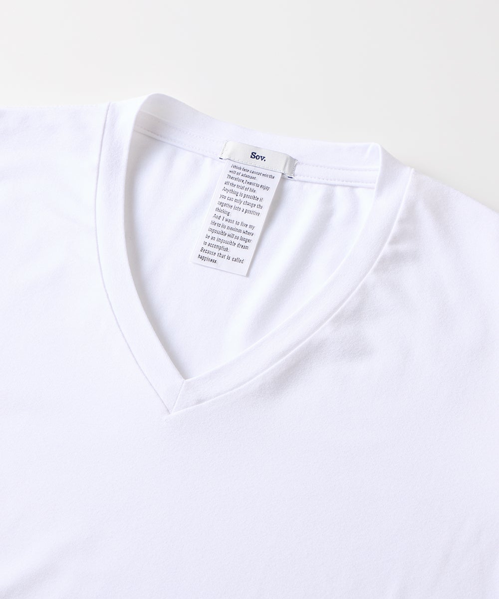 DOUBLE STANDARD CLOTHING - AKKO×Sov. Vネックチュールレイヤード　ブラウス　sov 2021ss AKKO×Sov. / Vネックハーフスリーブカットソー(WEB限定) TOPS Night