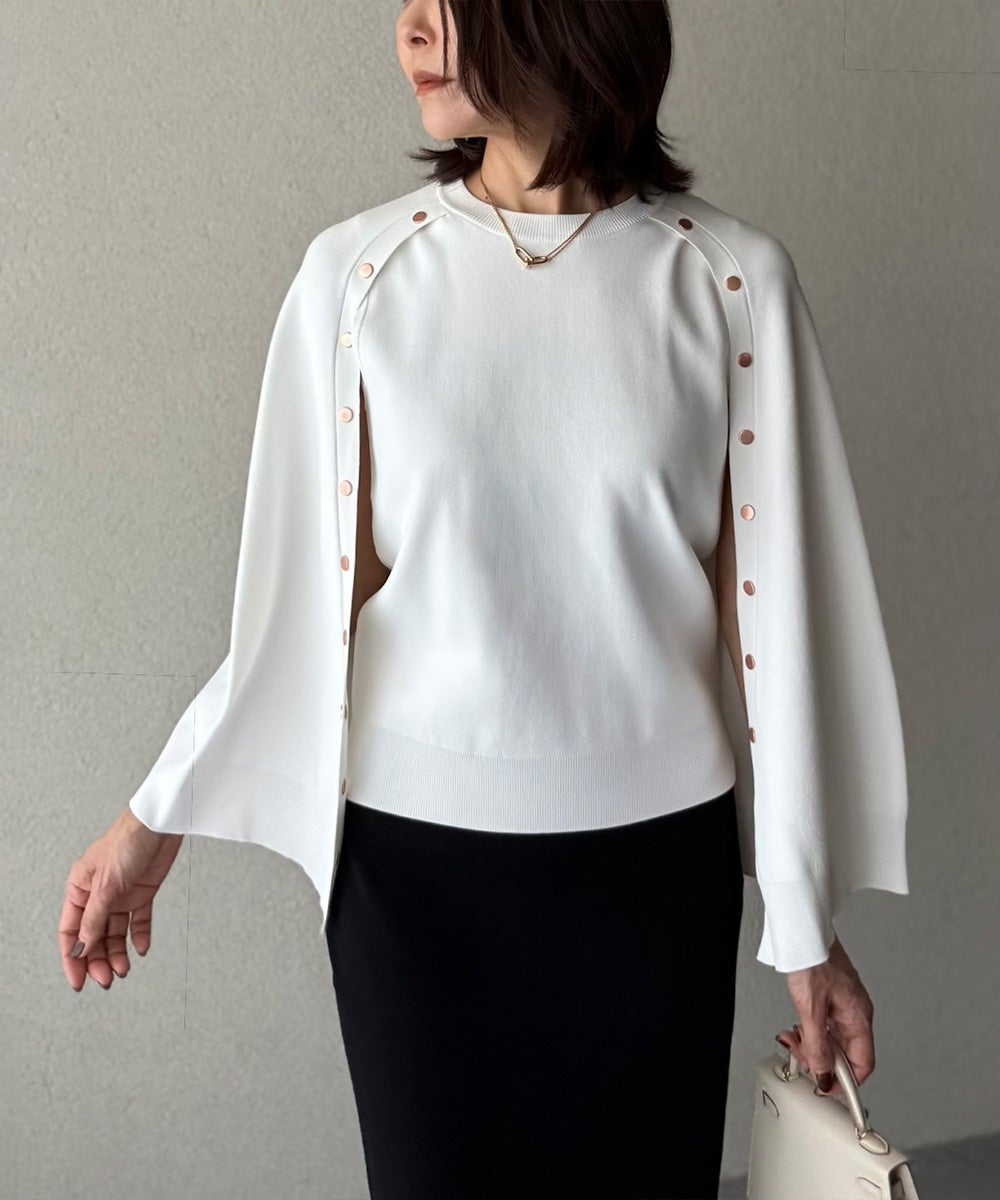 AKKO×Sov. / ボタンアレンジニットケープ(WEB限定) TOPS Night STORE