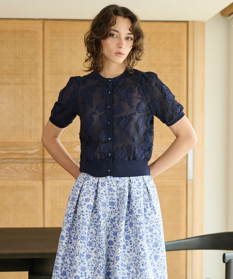 ネイビー×ミモザ