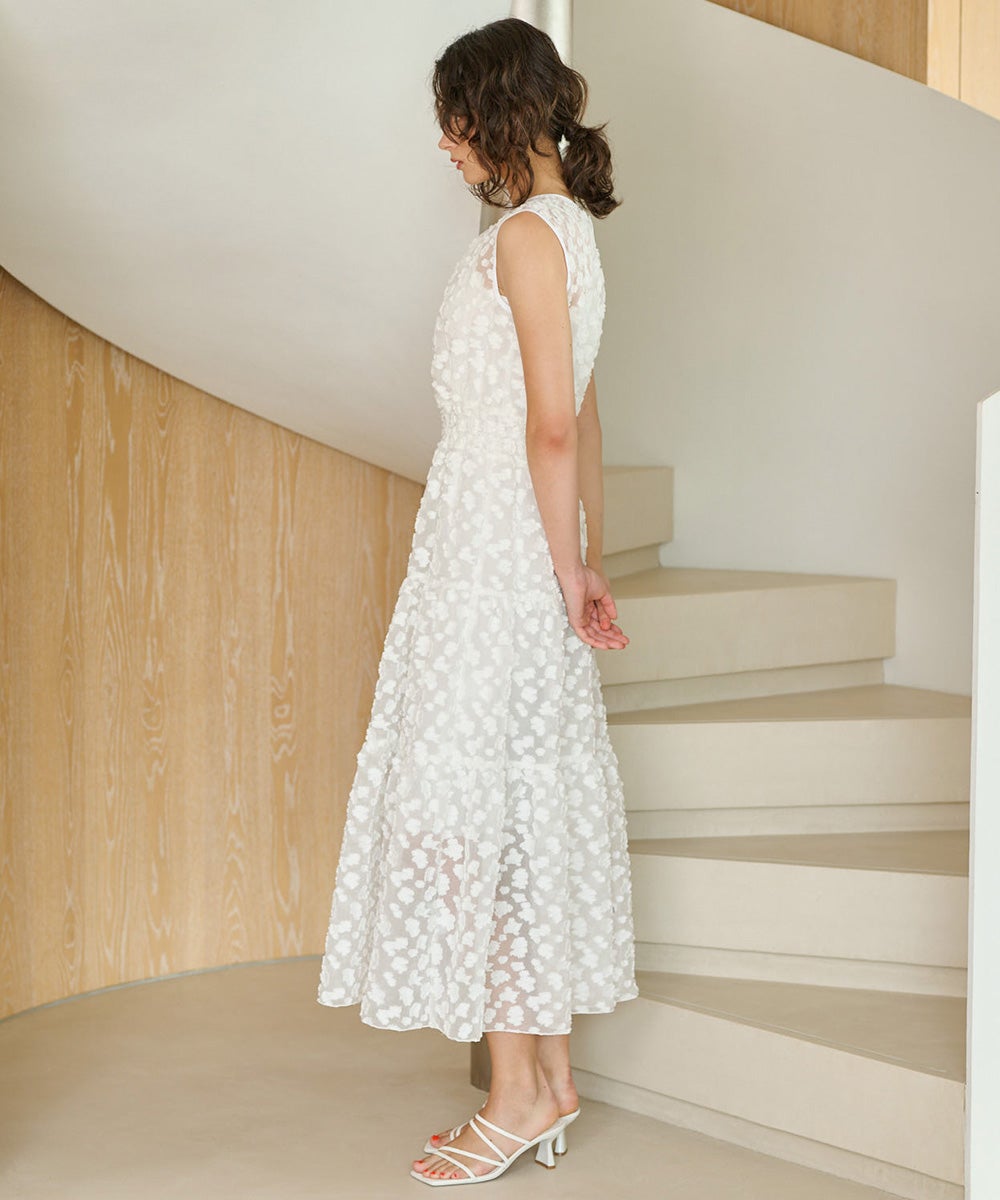 CORCOVADO / フラワーカット ジャガードドレス DRESS Night STORE