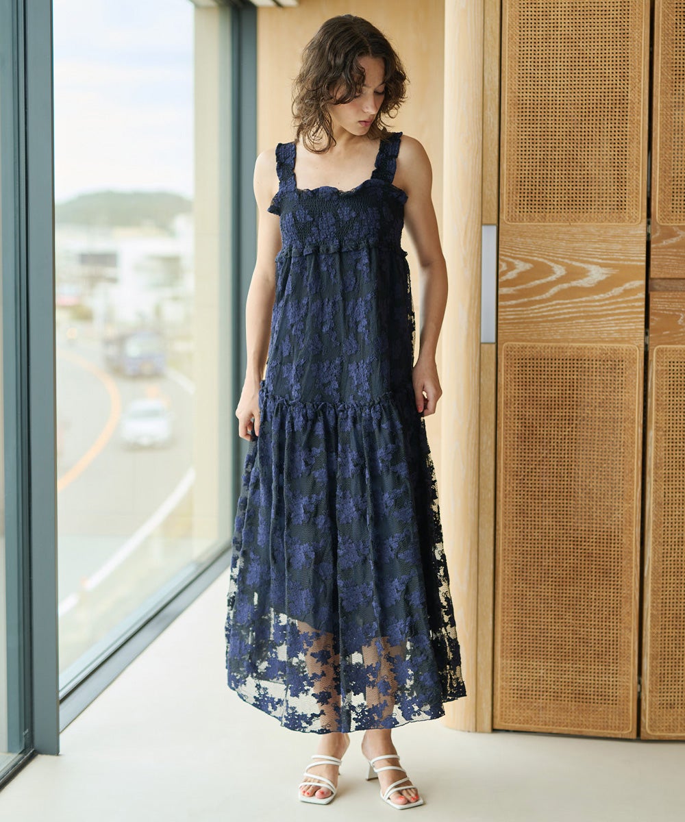 ネイビー×ミモザ