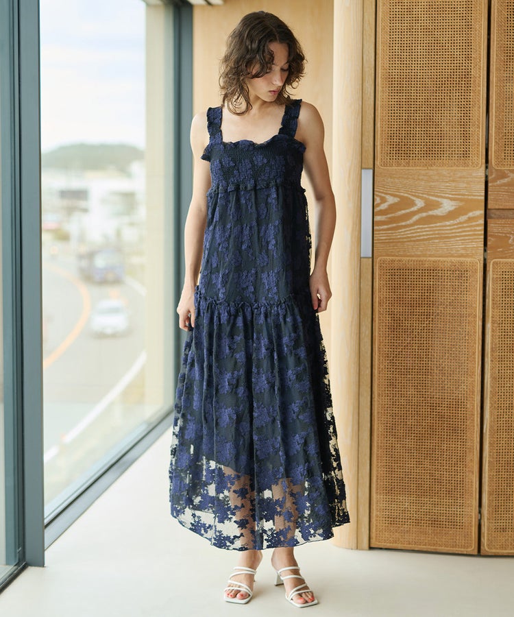 ネイビー×ミモザ