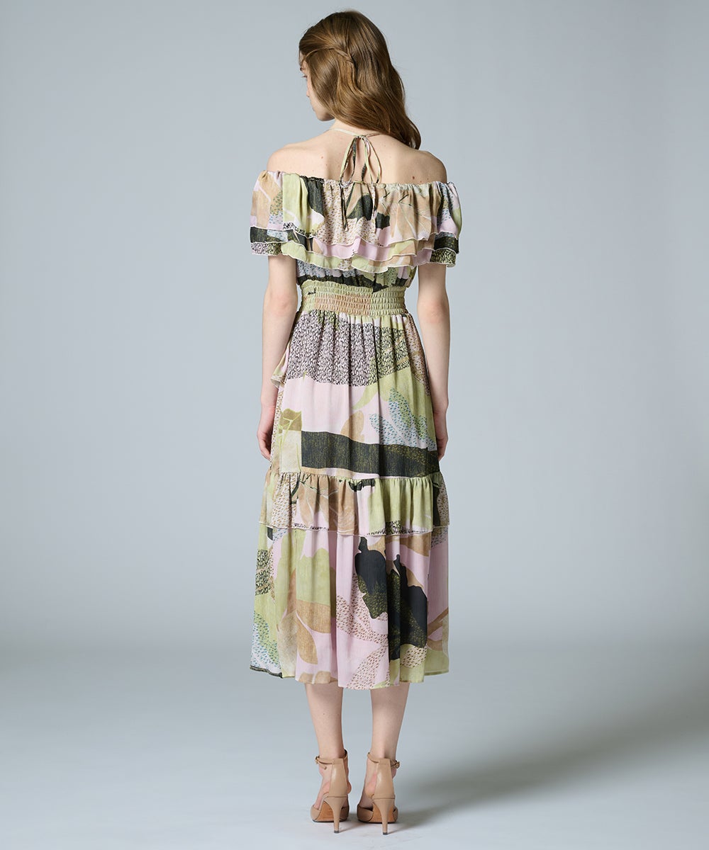 【7/16まで翌日発送】CORCOVADO オフショルダーシフォンワンピース CORCOVADO / オフショルダーシフォンドレス DRESS Night STORE