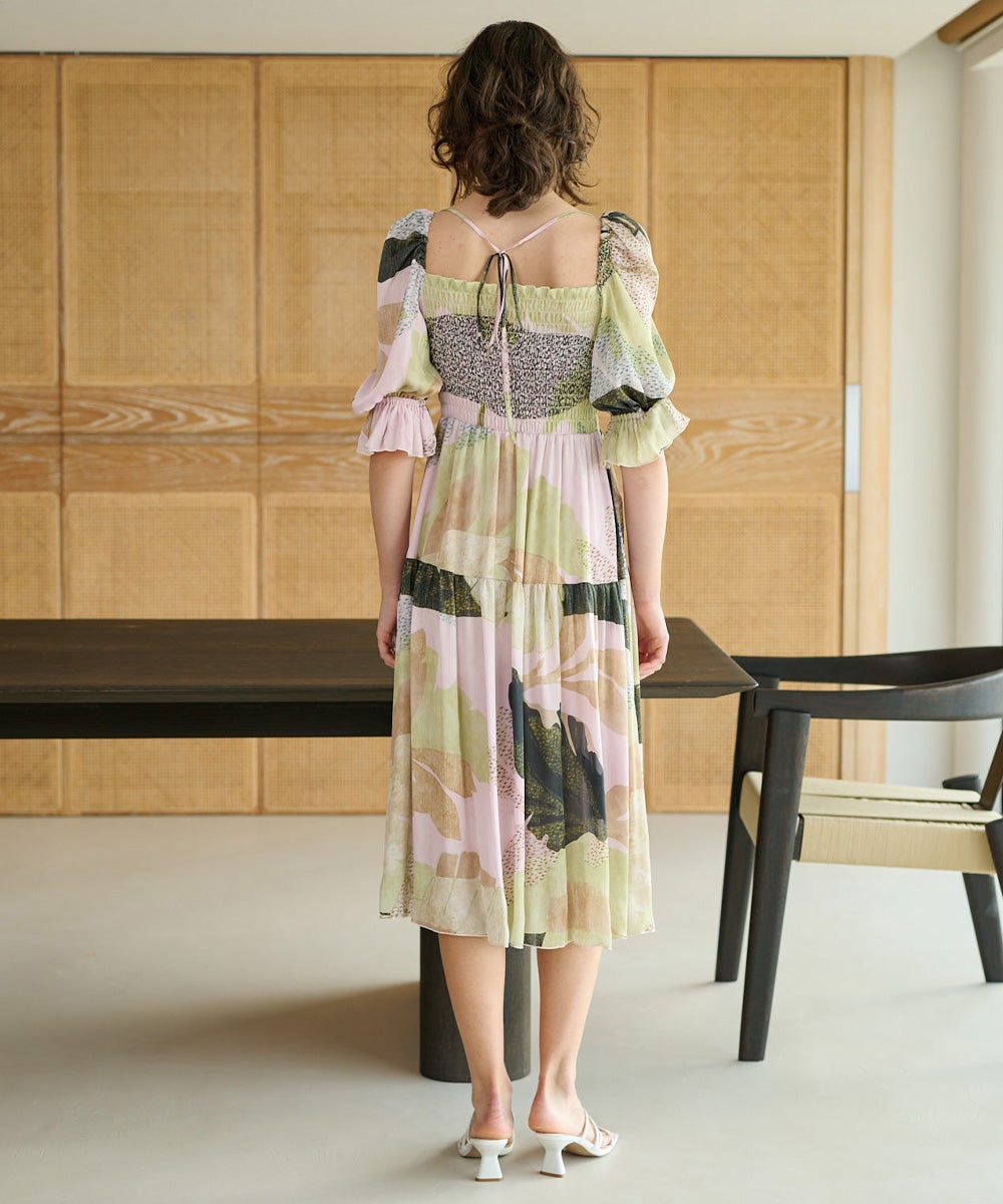 CORCOVADO / スクエアネック パフスリーブドレス DRESS Night STORE