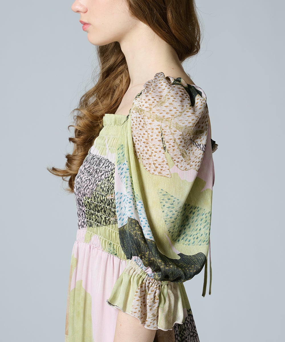 CORCOVADO / スクエアネック パフスリーブドレス DRESS Night STORE