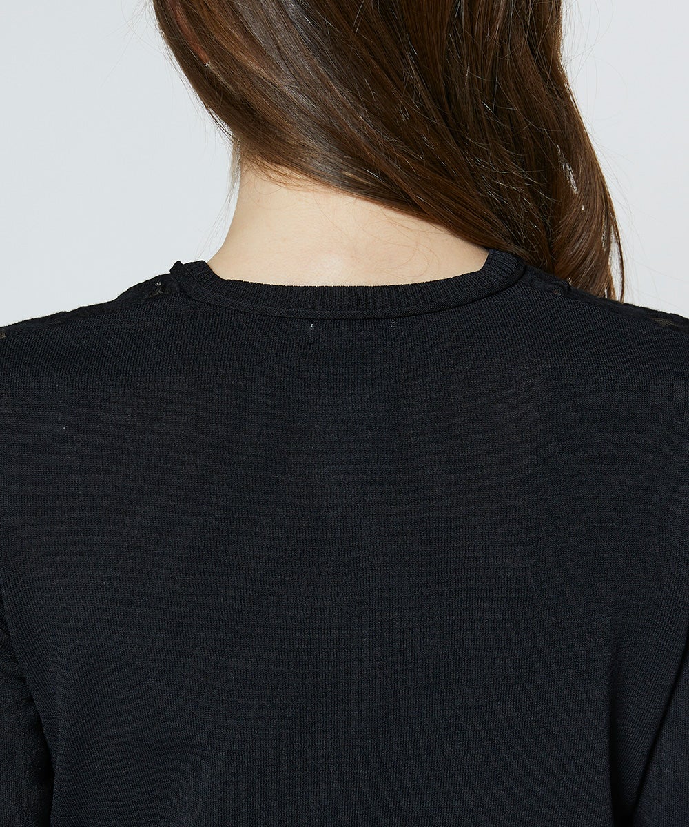 Sov. / レースニットカーディガン TOPS Night STORE | ダブル