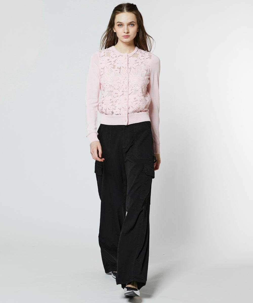 Sov. / レースニットカーディガン TOPS Night STORE | ダブル