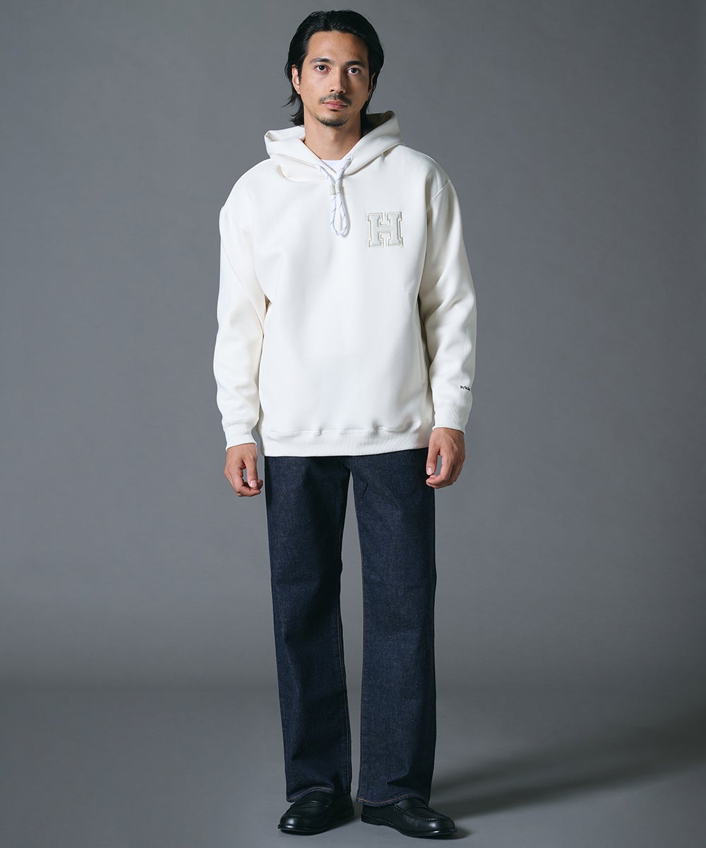 D/him H刺繍立体ロゴダンボールニットパーカー TOPS Night STORE