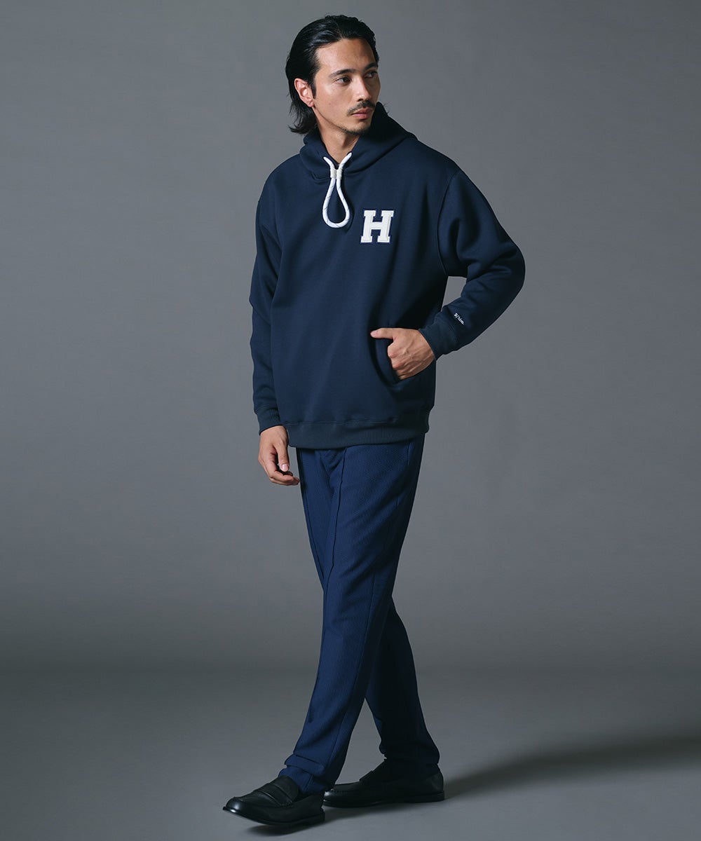 D/him H刺繍立体ロゴダンボールニットパーカー TOPS Night STORE