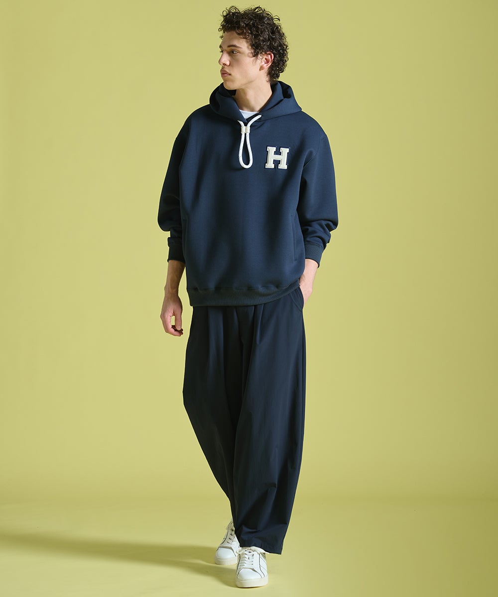 D/him H刺繍立体ロゴダンボールニットパーカー TOPS Night STORE