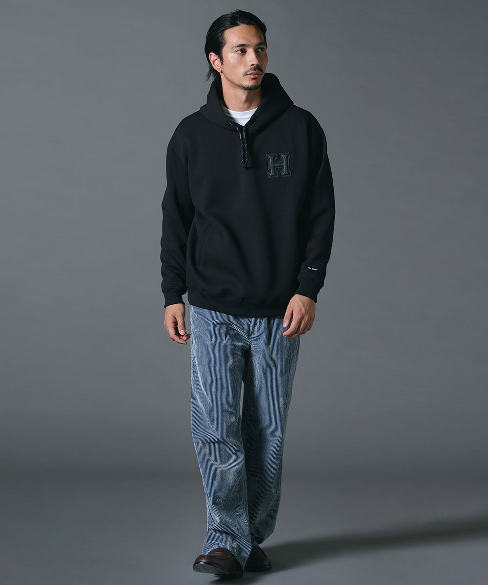 D/him H刺繍立体ロゴダンボールニットパーカー TOPS Night STORE