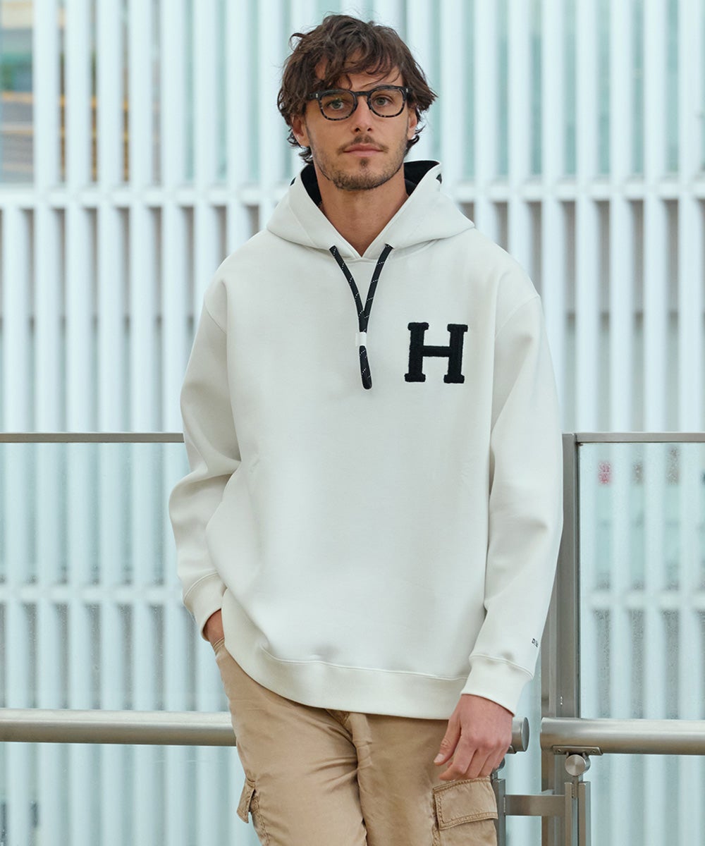 D/him ダブルスタンダードクロージングヒム ダンボールニットパーカー D/him H刺繍ダンボールニットパーカー TOPS Night STORE | ダブル