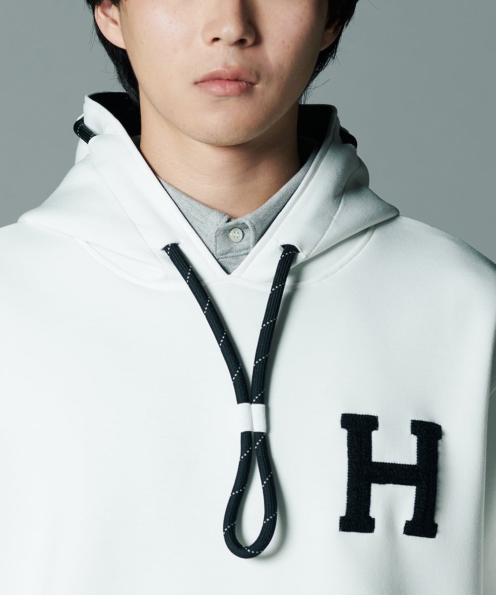 D/him H刺繍ダンボールニットパーカー TOPS Night STORE | ダブル