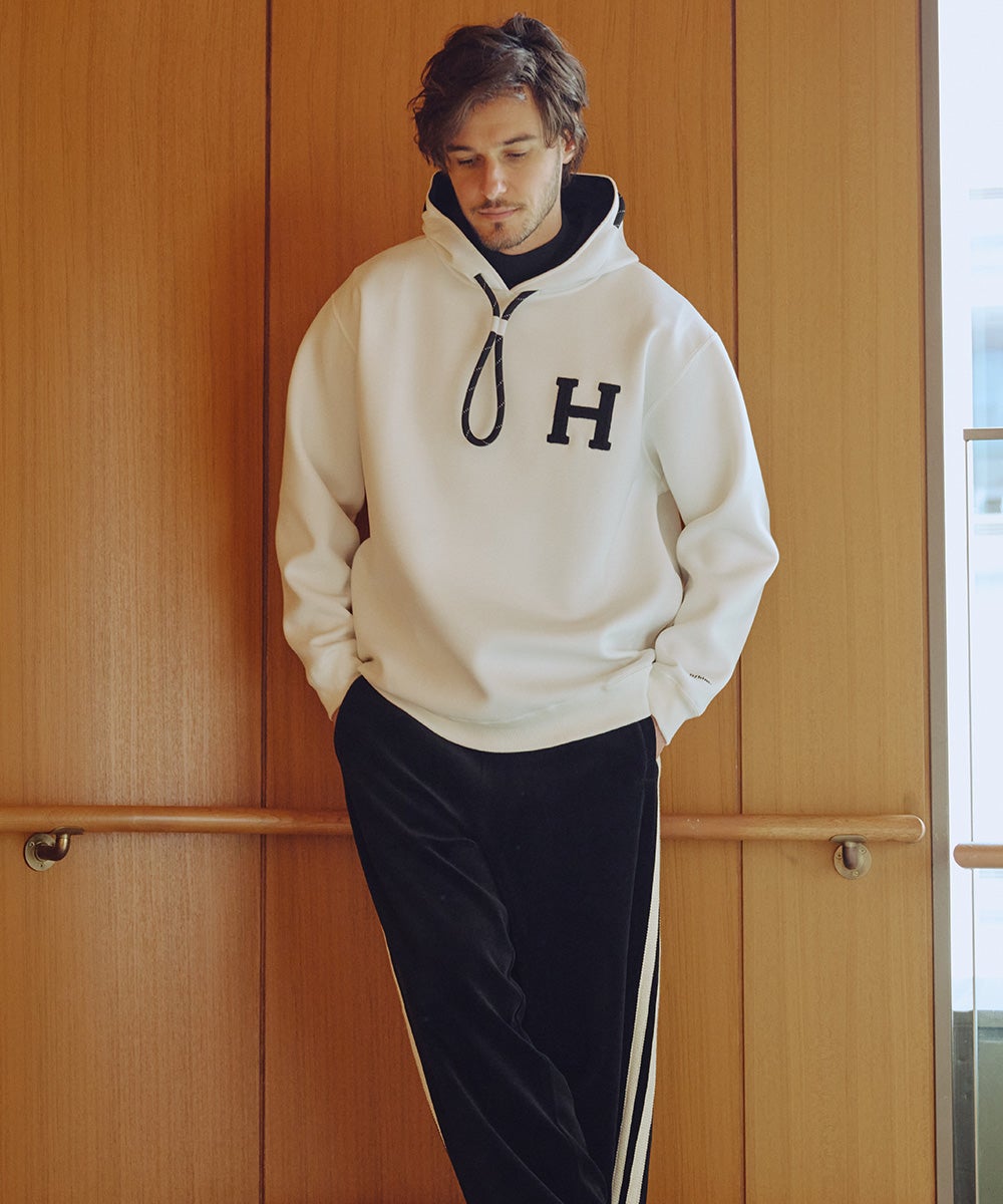 D/him H刺繍ダンボールニットパーカー TOPS Night STORE | ダブル