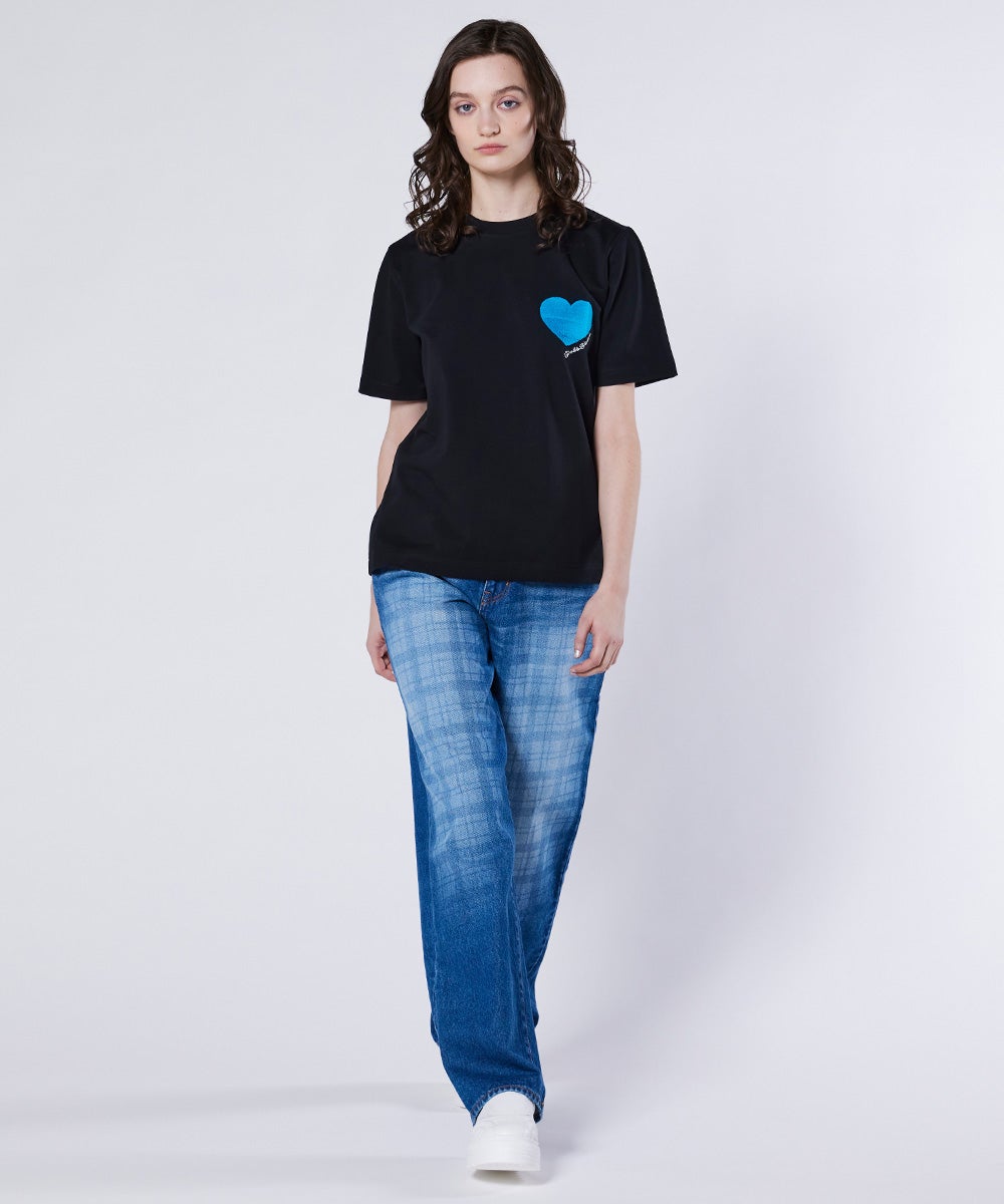 DSC / ハートワッペン 天竺Tシャツ TOPS Night STORE | ダブル