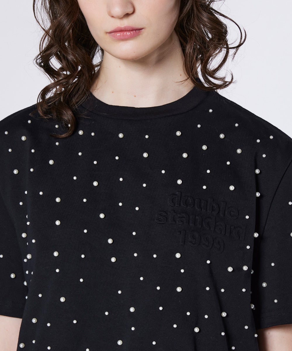 DSC / 天竺 パールレースTシャツ TOPS Night STORE | ダブル
