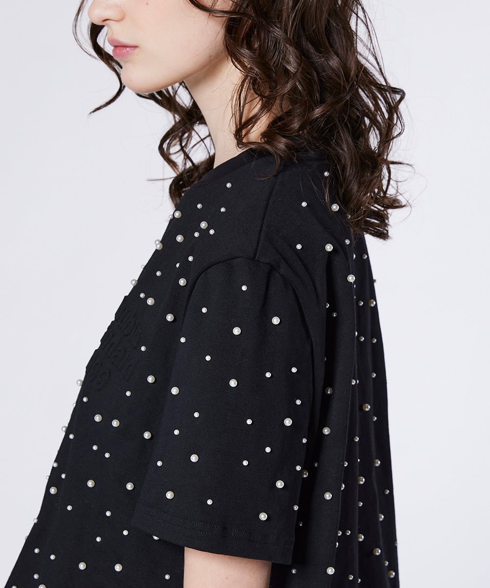 DSC / 天竺 パールレースTシャツ TOPS Night STORE | ダブル
